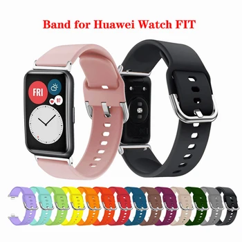 Силиконовый ремешок для Huawei Watch FIT Strap Аксессуары для умных часов Сменный браслет на запястье correa huawei watch fit 2021 Ремешок