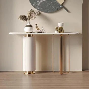 Современный журнальный столик в гостиной, Угловой журнальный столик с белым дизайном, Минималистичный Маленький столик, Базовая мебель для дома в салоне красоты