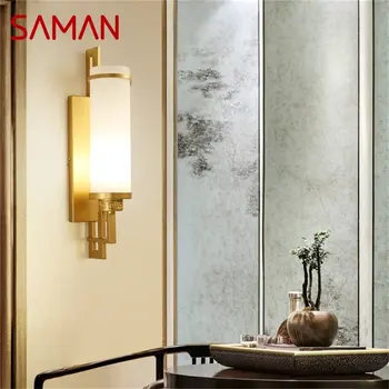 Современный настенный светильник SAMAN, 3-цветное светодиодное роскошное бра для дома, спальни, гостиной, офиса
