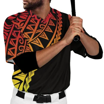 Татуировка с тотемом полинезийского племени Тонга, принты Тонга, мужские бейсбольные майки, форма для активных командных видов спорта, Праздничная пляжная вечеринка