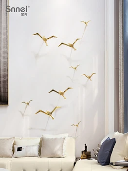 Украшение стен в виде чайки из чистой меди, прихожая, гостиная, трехмерное украшение стен, настенное украшение, подвеска