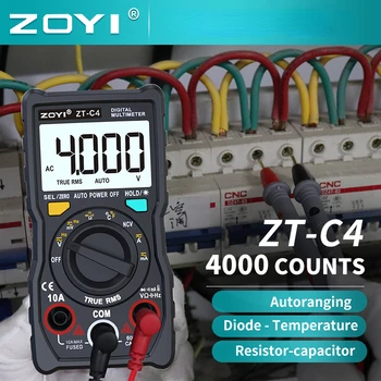 Цифровой Мультиметр ZOYI ZT-C1/C2/C3/C4 точность 4000 отсчетов True RMS Автоматический Диапазон Амперметр Вольтметр Интеллектуальное Измерение Портативный