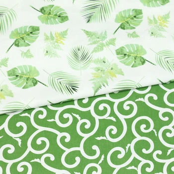 160 см * 50 см зеленые листья детская Хлопчатобумажная Ткань Ткань Для Шитья Квилтинга постельное белье одежда платье diy лоскутная ткань детская ткань