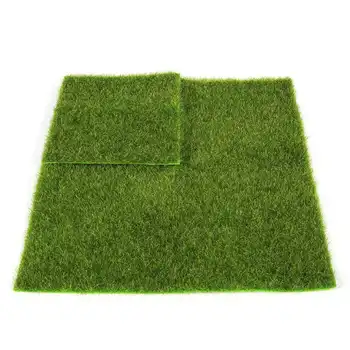 2 размера, синтетический коврик из искусственной травы, дерновая лужайка, садовый микроландшафтный орнамент, домашний декор, синтетический газон, украшение сада