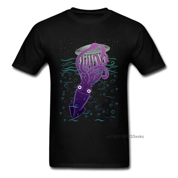 2018 Футболка со скидкой, мужская футболка Giant Squid Vs. Футболки UFO, летние топы из 100% хлопчатобумажной ткани, одежда с принтом, потрясающая