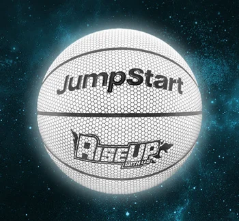 2023 Jump Start JRS ПОДНИМАЙСЯ ВМЕСТЕ С НАМИ Отражающий Светящийся баскетбольный мяч Размером 7 из искусственной кожи для тренировок на открытом воздухе в помещении