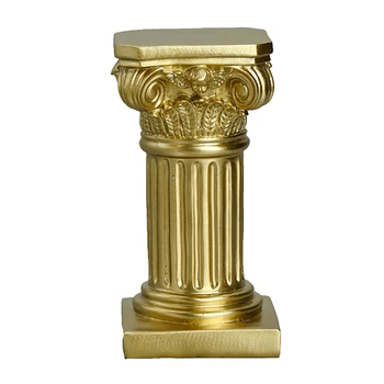 2X Золотая римская колонна, скульптура из смолы, декор колонны, статуи римской колонны, предметы интерьера для дома, гостиной, предметы интерьера для рукоделия
