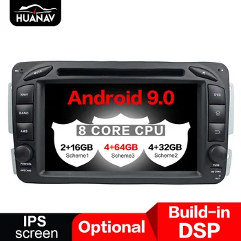 DSP Android 9.0 Автомобильный GPS-навигатор DVD-плеер Для Benz ML W163/CLK W2092002-2005 C-Class W203 SLK радио плеер мультимедиа Стерео