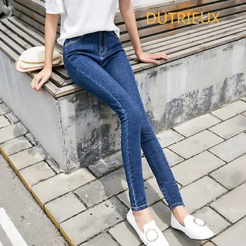 DUTRIEUX 2022 Осенне-зимние модные женские джинсы Повседневные универсальные женские джинсы высокого качества