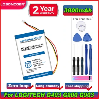 LOSONCOER 3800 мАч 533-000130 Аккумулятор Для LOGITECH G403 G903 G900 G703 x100 Аккумулятор Для Беспроводной Мыши MX Vertical G502, G304 G Pro
