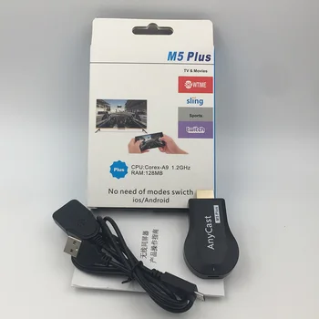 M5 PLUS Anycast HDMI-Совместимый TV Stick HD 1080P Miracast DLNA Airplay WiFi Дисплей Приемник ТВ Беспроводной Адаптер Dongle Andriod
