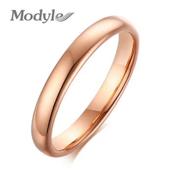 Modyle 2023 Новая мода Классическое женское кольцо 3 мм Золотого серебряного цвета с вольфрамом Базовые Обручальные кольца для женщин Ювелирные изделия Оптом