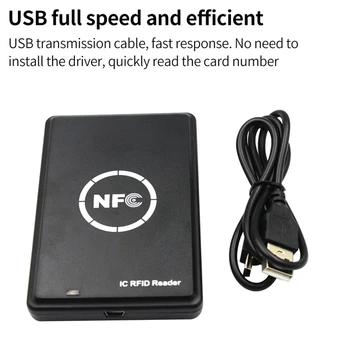 RFID Копировальный аппарат Дубликатор Брелок NFC считыватель смарт-карт Писатель 13,56 МГц Зашифрованный программатор USB UID S50 Tag Copy