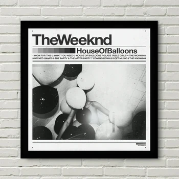 The Weeknd House Of Balloons Обложка музыкального альбома, плакат, печать на холсте, украшение для дома, картина (без рамки)