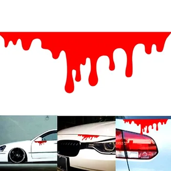 Автомобильные Наклейки с Красной Кровью, Светоотражающие Наклейки Для Авто, Легкие Наклейки На Бампер, Наклейки На Кузов, Чехлы для Автомобиля-стайлинг