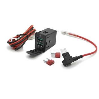 Адаптер интерфейса USB-порта, зарядное устройство QC 3.0, Быстрая зарядка телефона, Двойная розетка USB, Аксессуары для Nissan XTRAIL Tiida