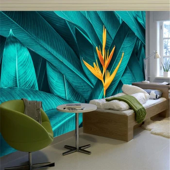бейбеханг Тропический лес растение фон стены изготовленная на заказ большая фреска зеленые шелковые обои papel de parede para quarto