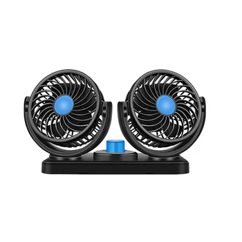 Вентилятор Охлаждения Автомобиля Постоянного Тока 12V С Двойной Головкой, Вращающийся на 360 Градусов, 2-Скоростные Мощные Малошумные Вентиляторы для Автомобильного Воздушного Охладителя