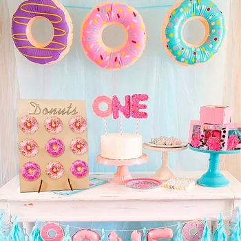 Деревянная подставка для пончиков для свадебных принадлежностей, Дня рождения, детского душа, домашнего украшения