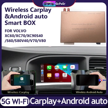 Для Volvo XC60 XC70 S60 S80 V60 V70 V40 2011-2019 Беспроводной Автоматический Модуль Apple Carplay Android Автомобильный AI Box Зеркальный Декодер Связи