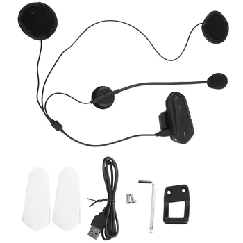 Микрофон внутренней связи для мотоцикла B35, Bluetooth 5.0, гарнитура для шлема, переговорное устройство FM-радио с высоким качеством звука Siri Black