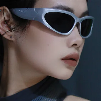 Модные футуристические спортивные солнцезащитные очки унисекс в стиле Y2K, Повседневные Очки для мальчиков и девочек, аксессуары для вечеринок