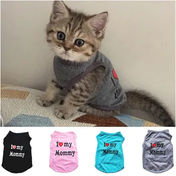 Новая одежда для кошек, милый весенний жилет для домашних животных, одежда для кошек, Модная летняя куртка для домашних животных, жилет с принтом, забавная одежда, одежда для кошек