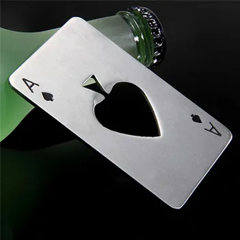 Новая стильная Горячая распродажа, 1 шт. игральная карта для покера, туз Пик, барный инструмент, открывалка для бутылок с газировкой, подарок