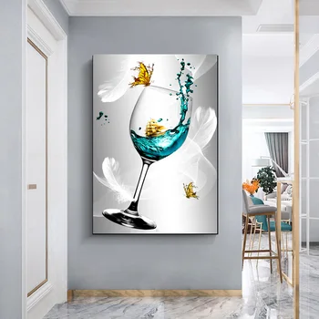 Простой современный абстрактный плакат с декоративной росписью Time Wine Подходит для гостиной столовой веранды в скандинавском стиле