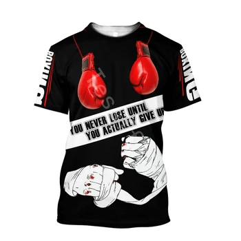 Спортивная боксерская футболка с 3D-принтом, уличная повседневная рубашка унисекс в стиле харадзюку с круглым вырезом и коротким рукавом, летняя дышащая одежда