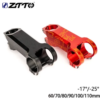 Стержень для шоссейного велосипеда ZTTO MTB 31.8*60 70 80 90 100 110 мм 17 ° 25 ° 17 градусов 25 градусов руля Высокопрочный для стержня руля XC AM DH