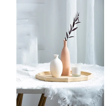 Фарфоровая ваза для цветов для современного домашнего декора Керамическая Ваза для террариума в деревенском стиле, настольные украшения для бутылок, ваза для сушеных цветов в скандинавском стиле