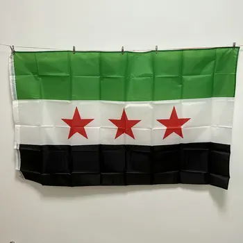 Флаг CCHJ Бесплатная доставка 90x150 см Сирийская Арабская Республика Сирийский трехзвездочный флаг