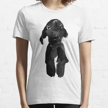 Футболка с изображением черной собаки, женские футболки с графическим рисунком, блузка, платье-футболка для женщин, сексуальное платье