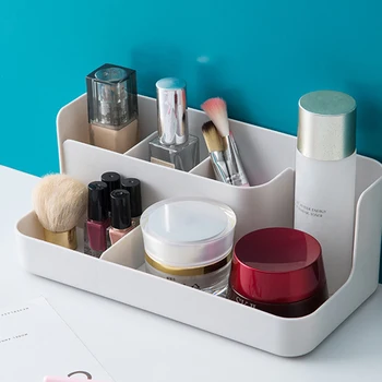 Футляр для хранения инструментов для макияжа с пятью Сетками, Стильная Коробка для отделки рабочего стола для домашнего использования